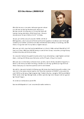 A preview of a PDF biography for Molzan, Otto